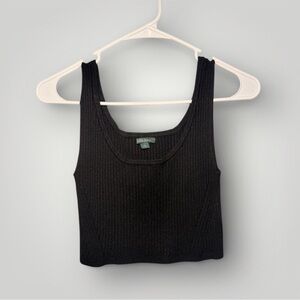 Wild Fable Black Ribbed Crop Top